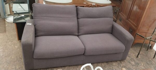 Divano letto in tessuto grigio