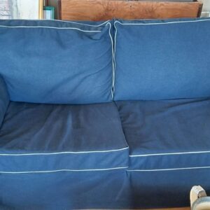 Divano in tessuto blu - 2 posti